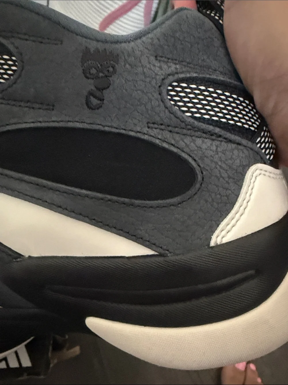 adidas Black and White Athletic High-Top Sneakers
